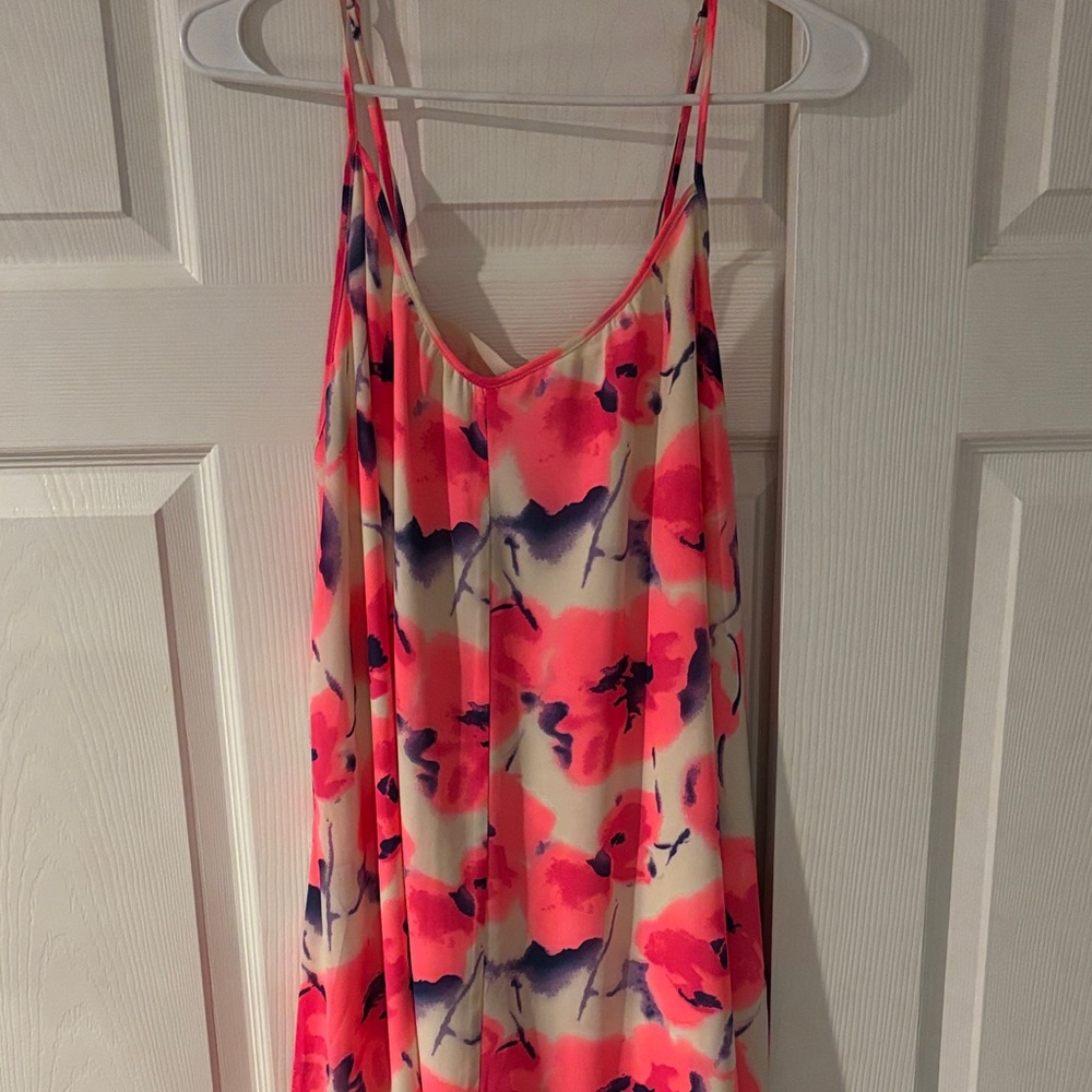 Saks Fifth Avenue Pink and Cream Dress